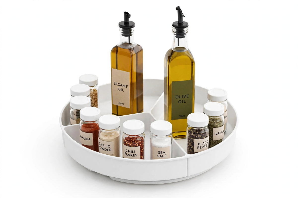 360° Rotating Kitchen Storage Organizer - Space Saving